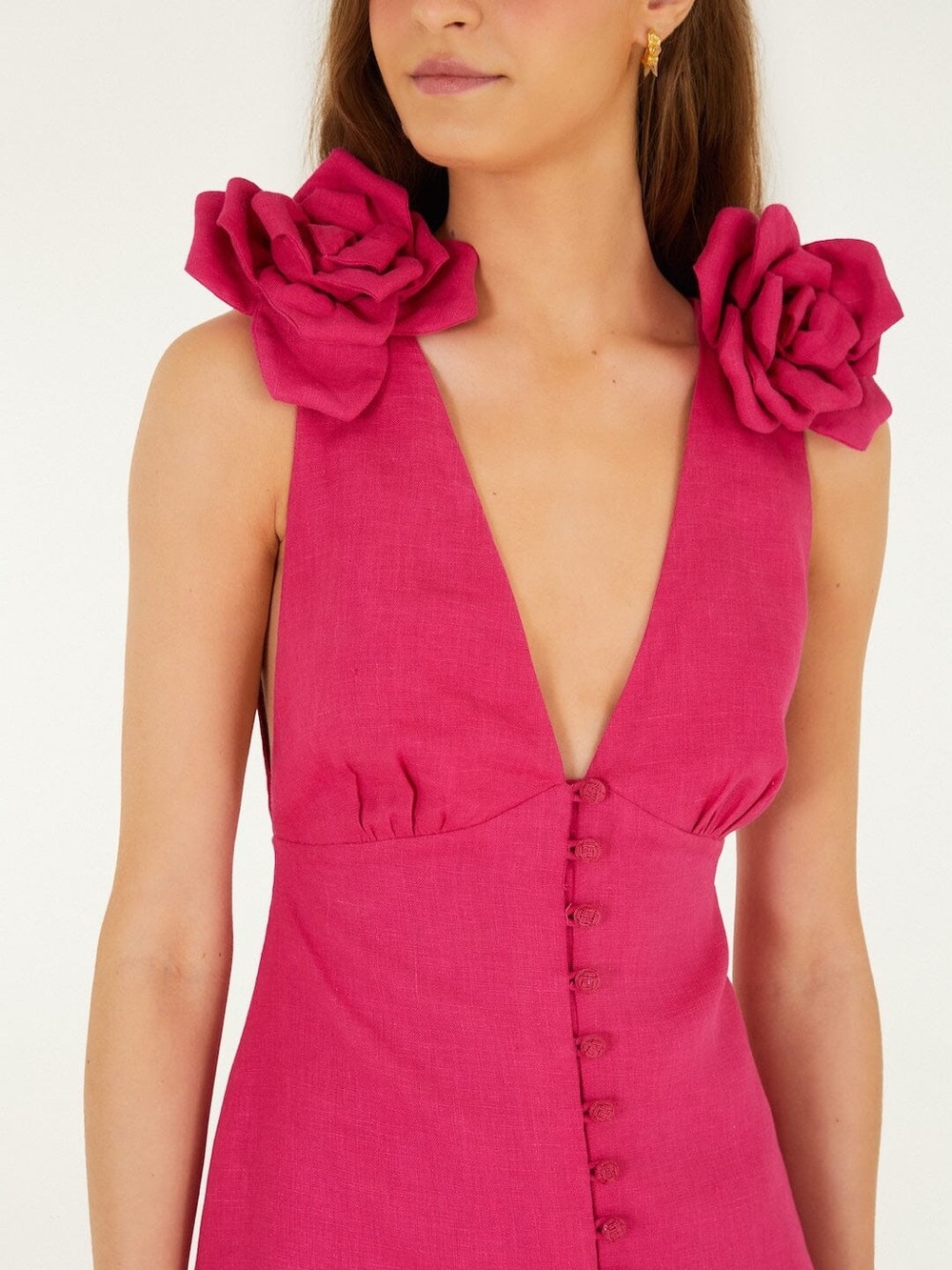 Farm Rio Pink 3d Flower Mini Dress - Picture 4 of 8